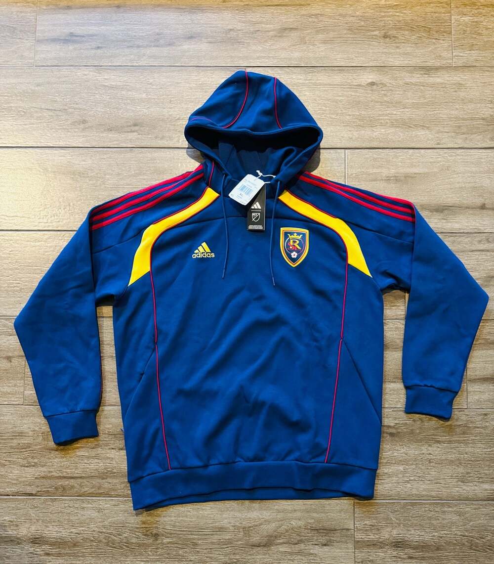 Adidas Real Salt Lake RSL MLS Travel Pullover Hoodie JE5549 New!!! Size XL Men